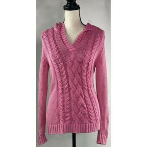 Tommy Bahama Pink Ribbed Medium Pullover Sweater